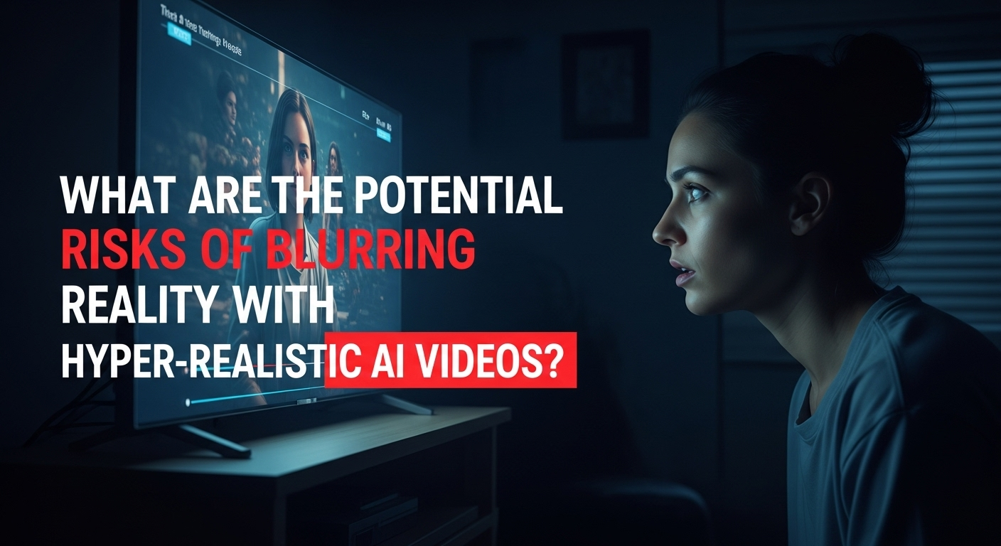 What are the potential risks of blurring reality with hyper-realistic AI videos