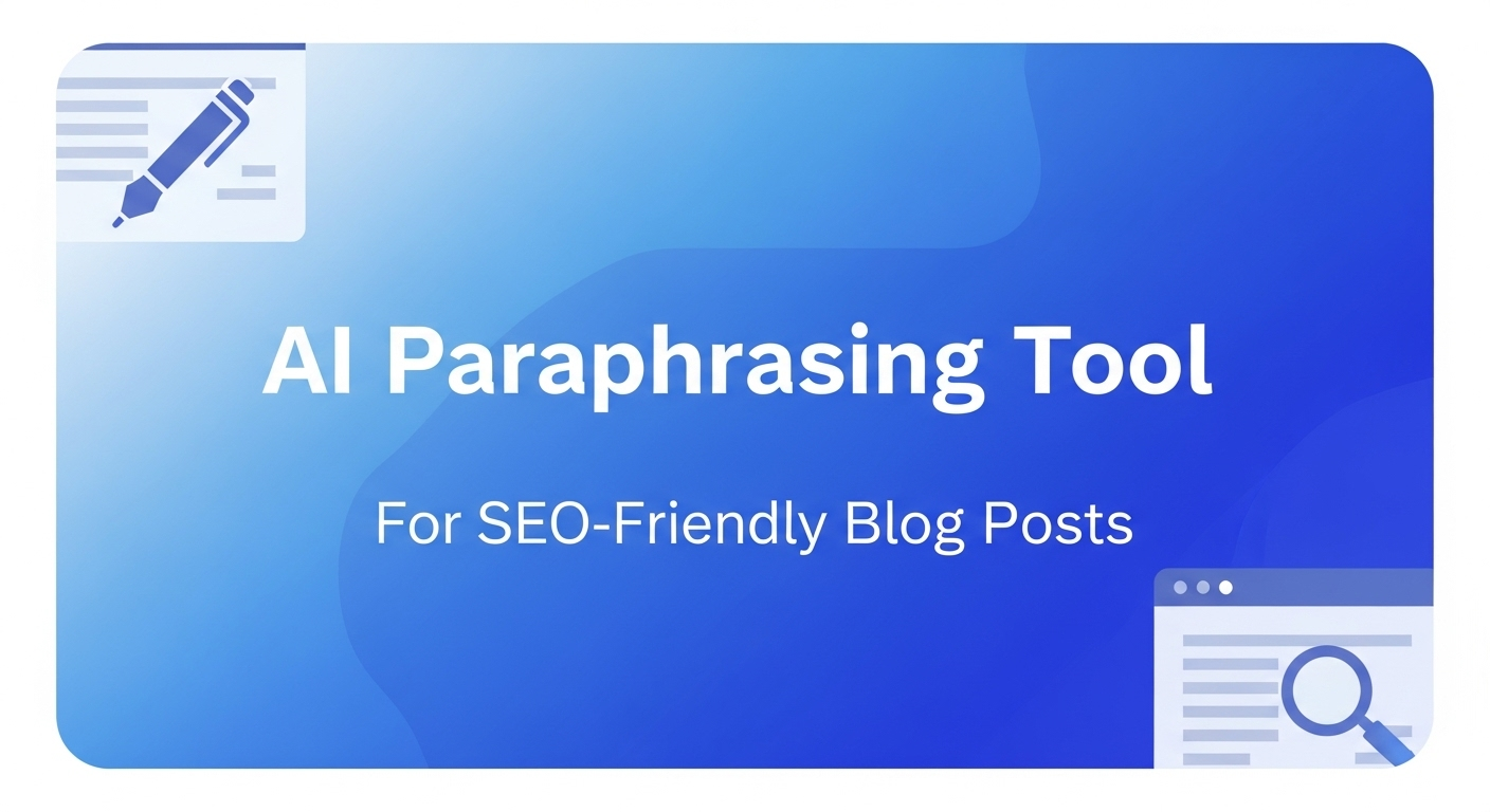 AI Paraphrasing Tool for SEO‑Friendly Blog Posts