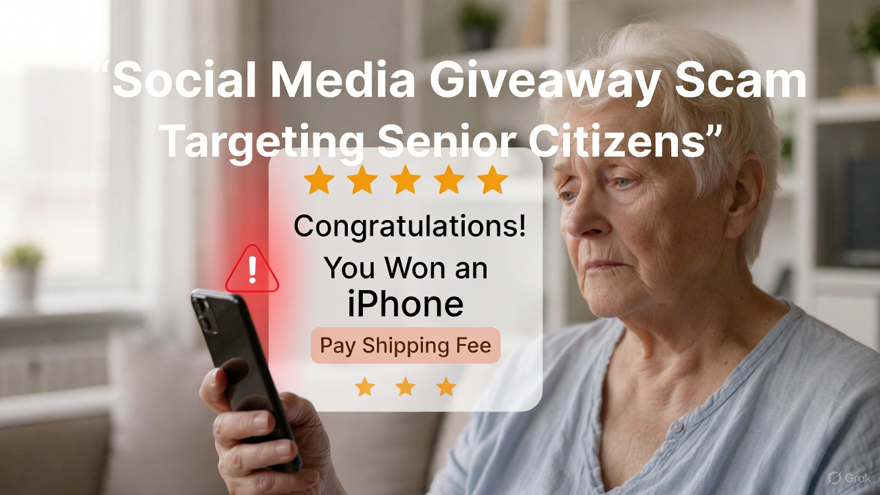 fake iphone giveaway scam for elderly people